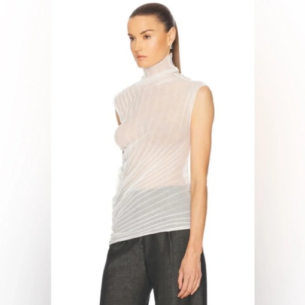 VICTORIA BECKHAM - Sleeveless High Neck Top - Picture 3 of 12
